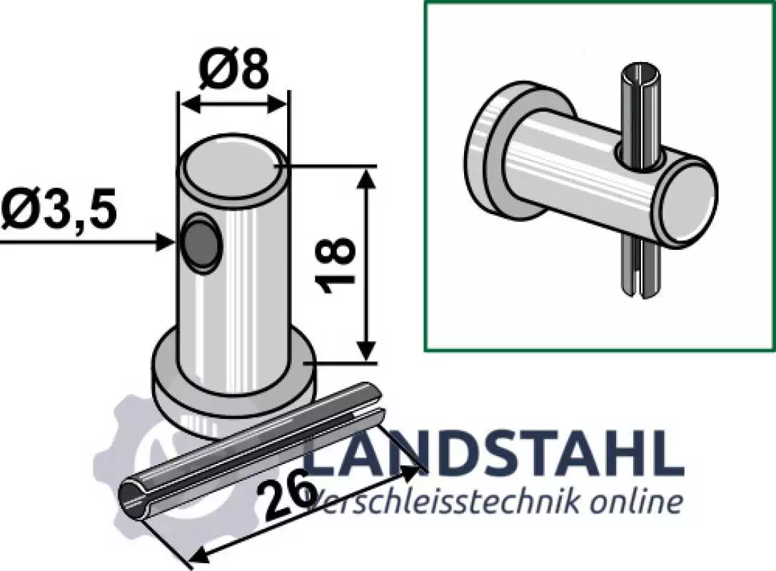 Bolzen mit Stift